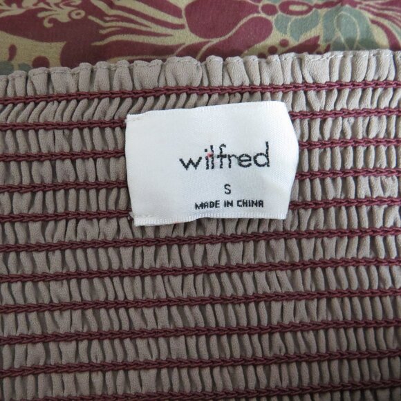 Wilfred Aritzia Size Small Tempest Mini Smocked Chiffon Mini Dress Floral Print - Picture 2 of 7